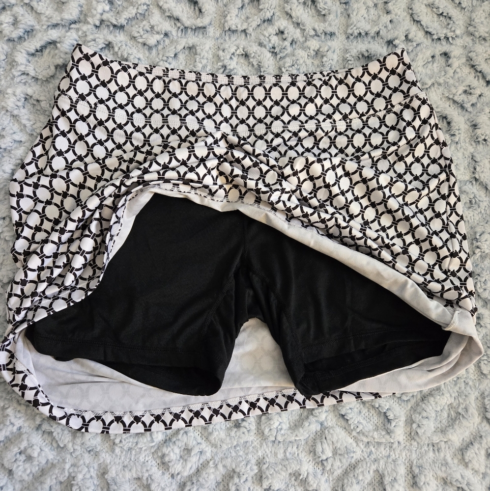 Black and White Women's Skort